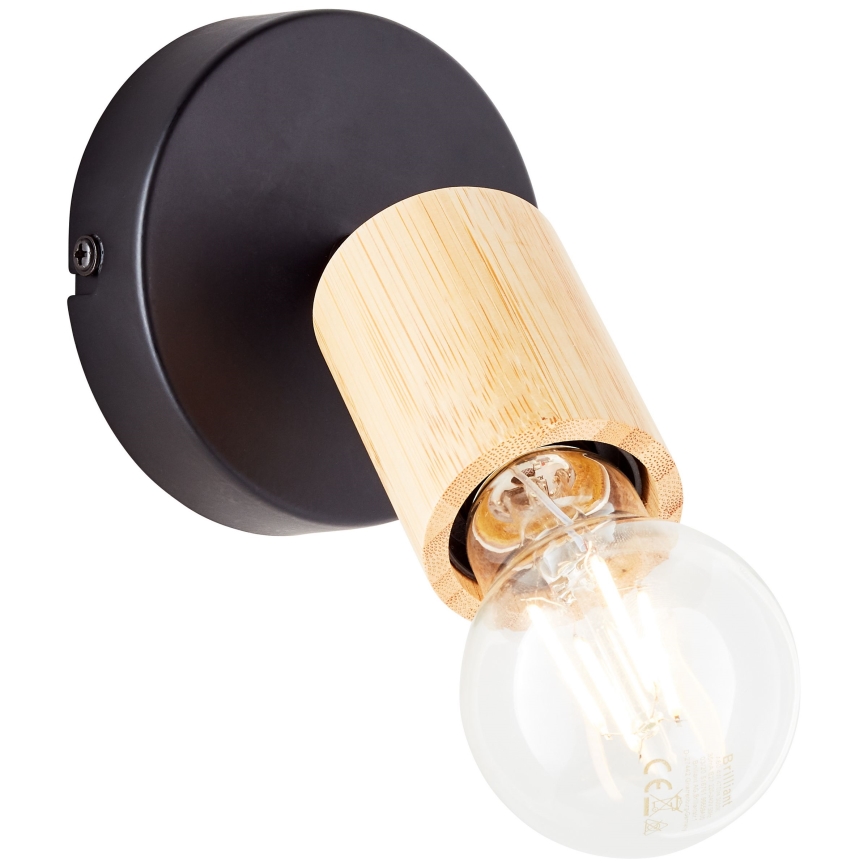 Brilliant - Zidni reflektor TIFFANY 1xE27/28W/230V bambus