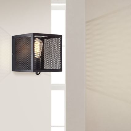 Brilliant - Zidno svetlo MAZE 1xE27/40W/230V crna