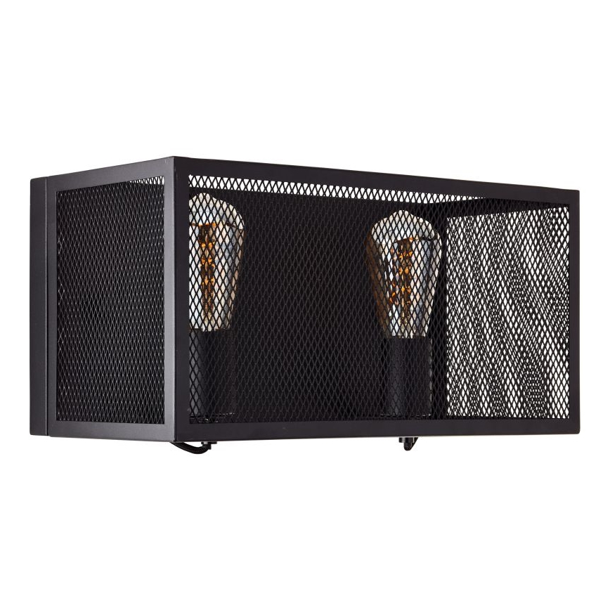 Brilliant - Zidno svetlo MAZE 2xE27/40W/230V crna