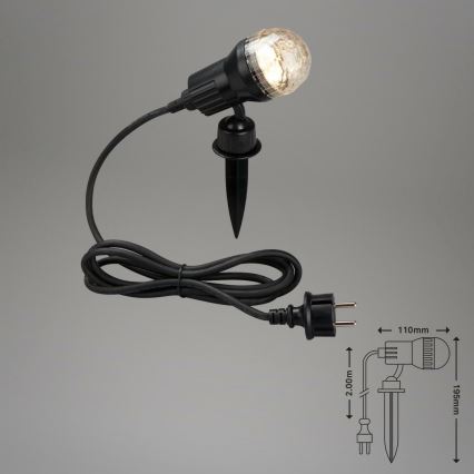 Brilo 3078-015 - LED spoljna svetiljka TERRA 1xGU10/3W/230V IP44
