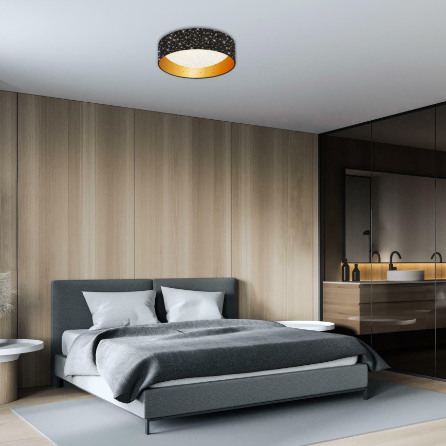 Brilo 3482-015 - LED plafonsko svetlo MAILA STARRY LED/12W/230V crna/zlatna