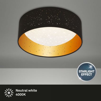 Brilo 3482-015 - LED plafonsko svetlo MAILA STARRY LED/12W/230V crna/zlatna