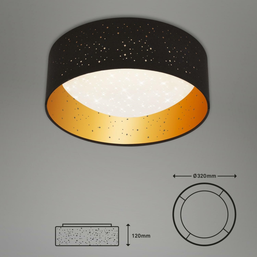 Brilo 3482-015 - LED plafonsko svetlo MAILA STARRY LED/12W/230V crna/zlatna