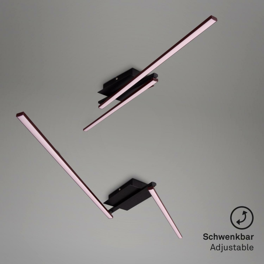 Brilo 3500-015 - LED plafonski luster STAFF 2xLED/6W/230V crna