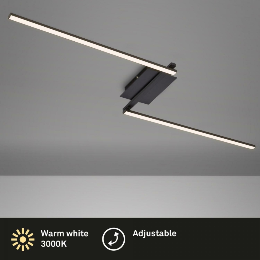 Brilo 3500-015 - LED plafonski luster STAFF 2xLED/6W/230V crna