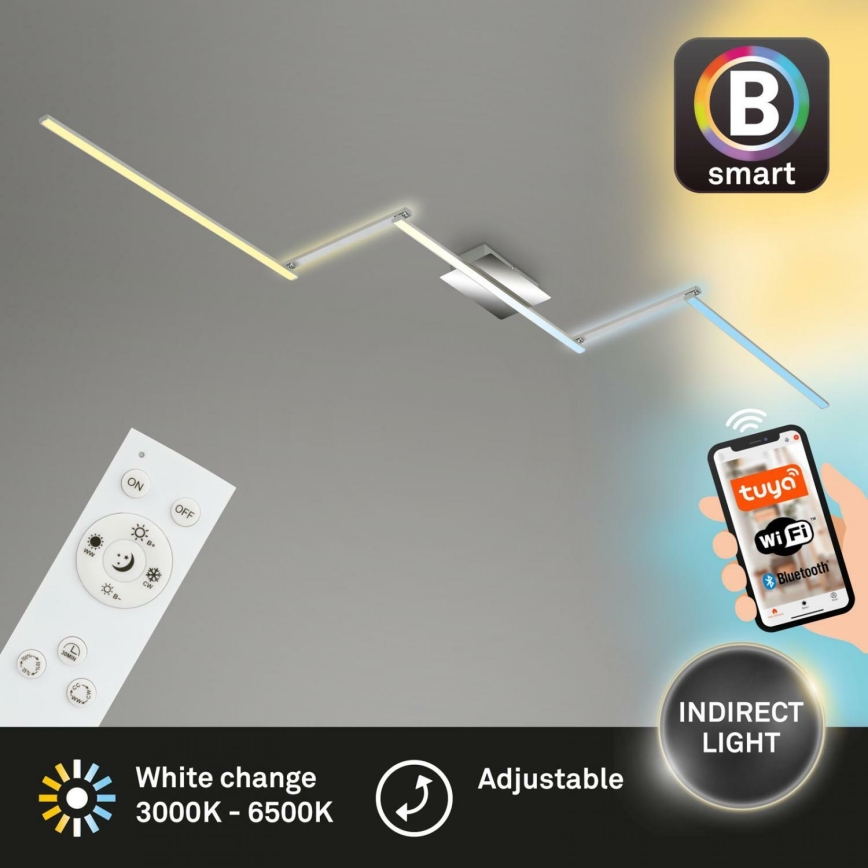 Brilo 3737-018 - LED prigušiva stropna svetiljka SMART LED/24W/230V 3000-6500K Wi-Fi Tuya + daljinski upravljač