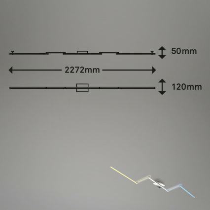 Brilo 3737-018 - LED prigušiva stropna svetiljka SMART LED/24W/230V 3000-6500K Wi-Fi Tuya + daljinski upravljač