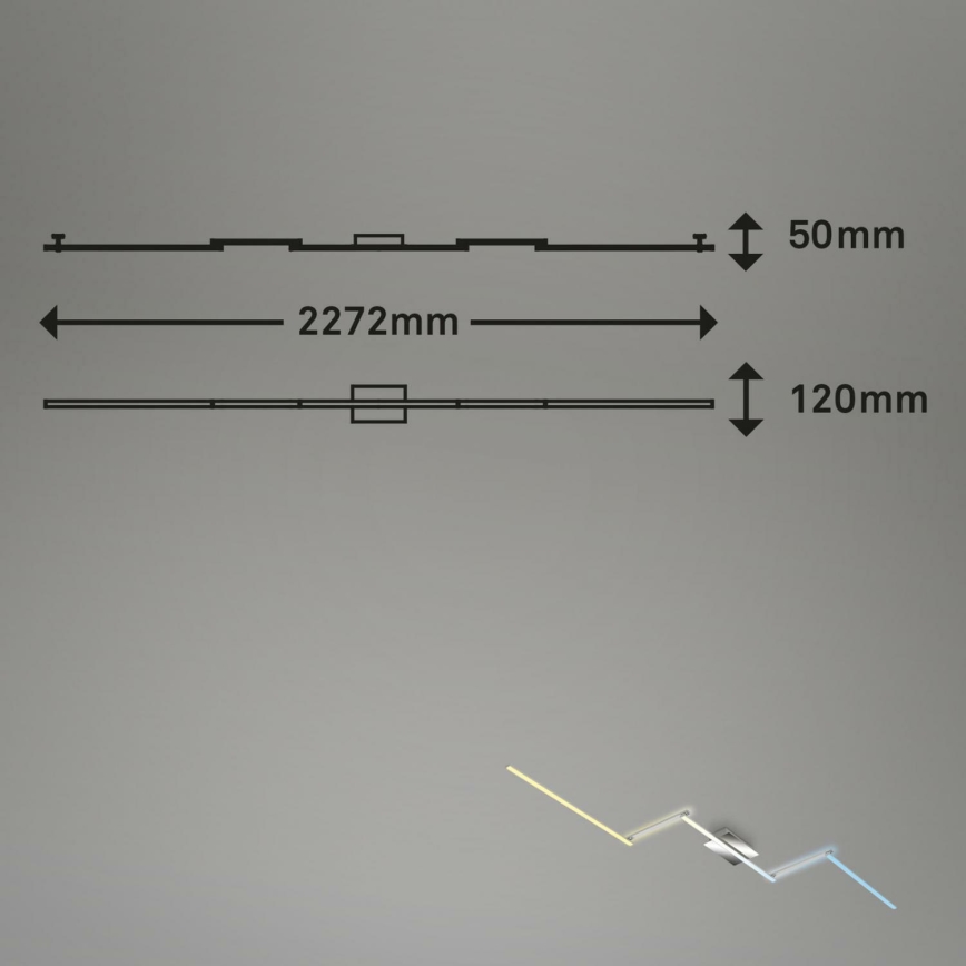 Brilo 3737-018 - LED prigušiva stropna svetiljka SMART LED/24W/230V 3000-6500K Wi-Fi Tuya + daljinski upravljač