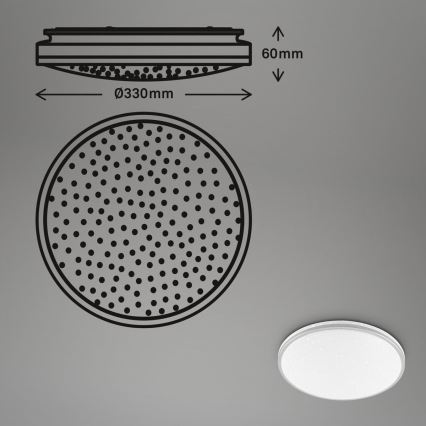 Brilo 3823-014 - LED plafonsko svetlo SILIN LED/16W/230V prečnik 33 cm