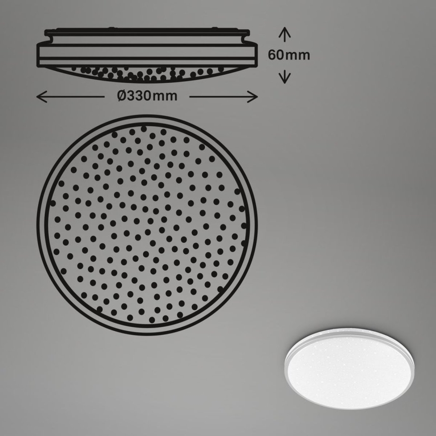 Brilo 3823-014 - LED plafonsko svetlo SILIN LED/16W/230V prečnik 33 cm