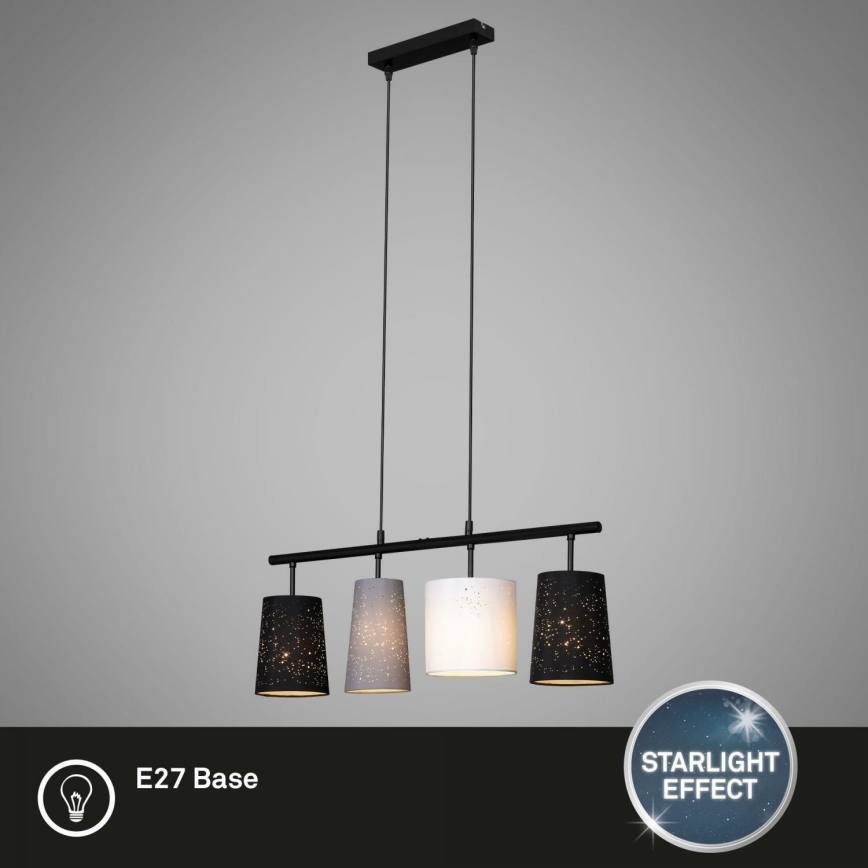 Brilo 4027-045 - Viseći luster na sajli SHADES 4xE27/40W/230V