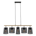 Brilo 4078-054 - Luster na sajli WOOD & STYLE 5xE27/60W/230V
