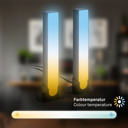 Brilo - SET 2x RGBIC prigušiva LED stona lampa LED/12W/230V 3000-6500K Wi-Fi Tuya