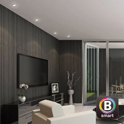 Brilo - Komplet 3x LED RGBW prigušiva kupatilska svetla 1xGU10/4,9W/230V 2700-6500K Wi-Fi Tuya IP23 + daljinski upravljač