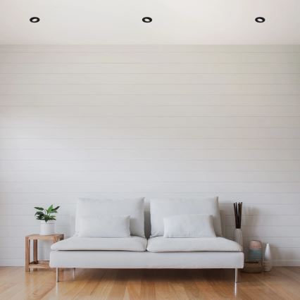 Brilo - Komplet 3x LED ugradnih kupatilskih svetala 1x GU10/5W/230V IP23 crna