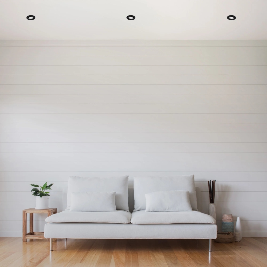 Brilo - Komplet 3x LED ugradnih kupatilskih svetala 1x GU10/5W/230V IP23 crna