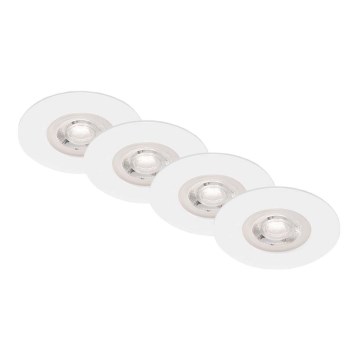 Brilo - KOMPLET 4x LED ugradno plafonsko svetlo za kupatilo LED/4,9W/230V IP44 belo