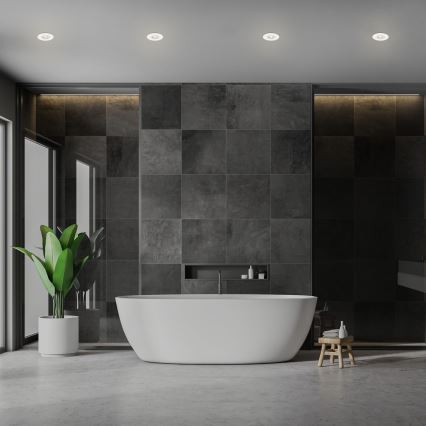 Brilo - KOMPLET 4x LED ugradno plafonsko svetlo za kupatilo LED/4,9W/230V IP44 belo