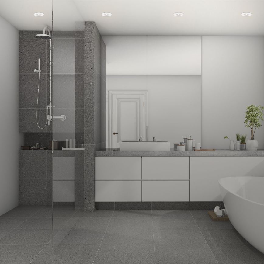 Brilo - KOMPLET 4x LED ugradno plafonsko svetlo za kupatilo LED/4,9W/230V IP44 belo