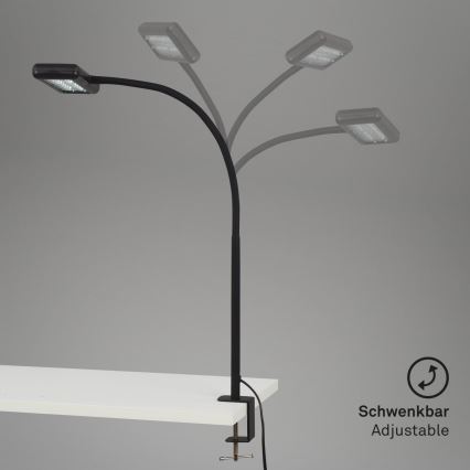 Brilo - LED fleksibilna stona lampa sa stezaljkom TRASNA LED/7,5W/230V crna