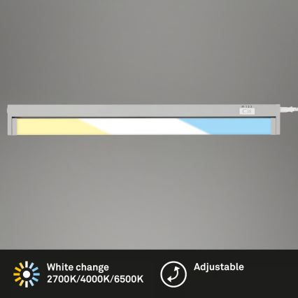 Brilo - LED osvetljenje za montažu ispod ormara LED/6W/230V 2700/4000/6500K 54,5 cm srebrna
