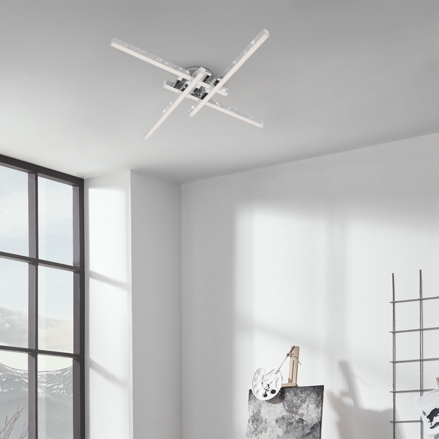 Brilo - LED plafonski luster REY 4xLED/5W/230V sjajni hrom