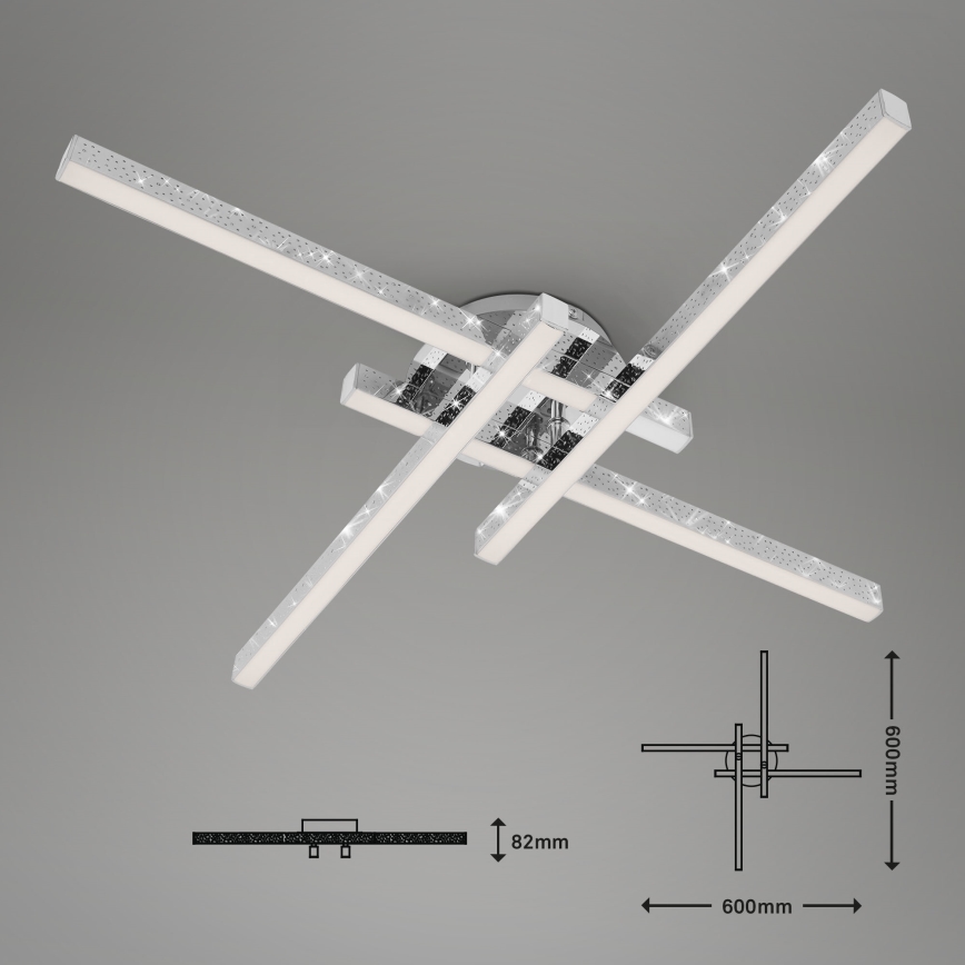 Brilo - LED plafonski luster REY 4xLED/5W/230V sjajni hrom