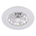 Brilo - LED plafonski ventilator PAFO LED/24W/230V 3000-6500K, prigušiva, bela + daljinski upravljač