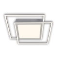 Brilo - LED plafonsko svetlo 2xLED/16W/230V + LED/19W 51,5x51,5 cm 3000K mat hrom