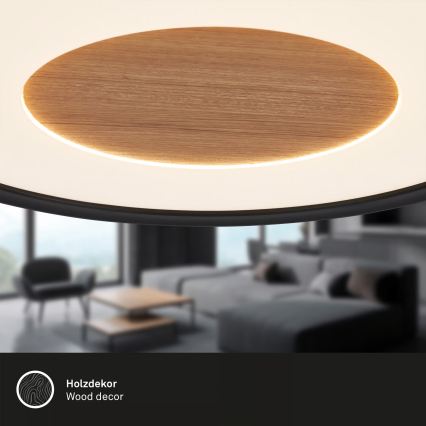 Brilo - LED plafonsko svetlo SUFIT WOOD LED/18W/230V 3000K prečnik 29 cm