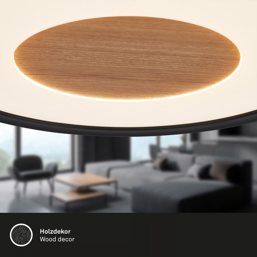 Brilo - LED plafonsko svetlo SUFIT WOOD LED/18W/230V 3000K prečnik 29 cm