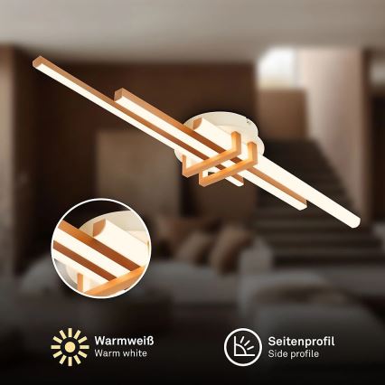 Brilo - LED plafonsko svetlo TINKA LED/21W/230V 3000K bakarna