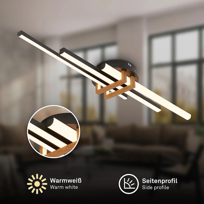 Brilo - LED plafonsko svetlo TINKA LED/21W/230V 3000K crno