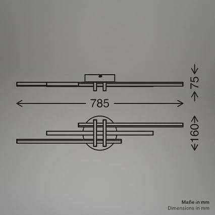 Brilo - LED plafonsko svetlo TINKA LED/21W/230V 3000K crno