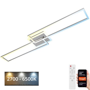 Brilo - LED prigušiva nadgradna plafonska lampa FRAME 2xLED/20W/230V 2700-6500K Wi-Fi Tuya + daljinski upravljač