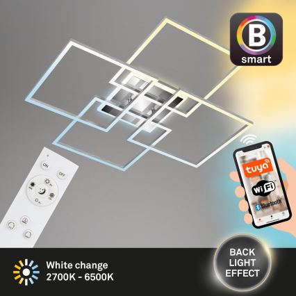 Brilo - LED prigušiva prislonjena plafonska lampa FRAME LED/50W/230V 2700-6500K Wi-Fi Tuya + daljinsko upravljanje