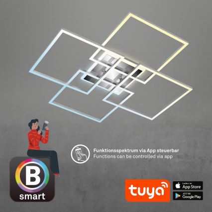 Brilo - LED prigušiva prislonjena plafonska lampa FRAME LED/50W/230V 2700-6500K Wi-Fi Tuya + daljinsko upravljanje