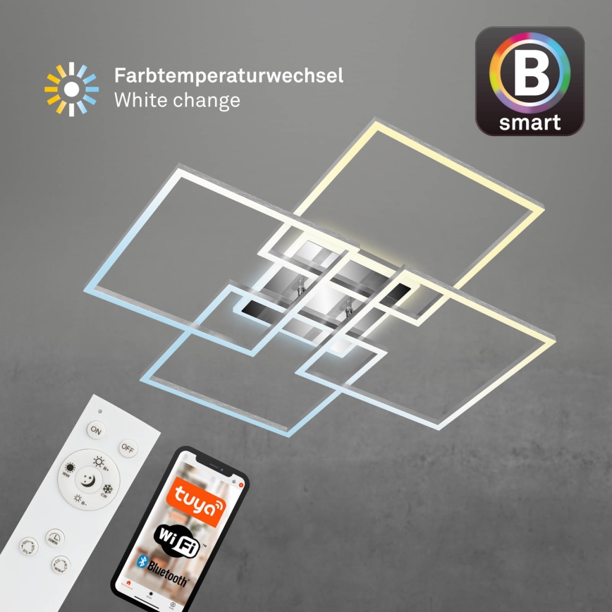 Brilo - LED prigušiva prislonjena plafonska lampa FRAME LED/50W/230V 2700-6500K Wi-Fi Tuya + daljinsko upravljanje