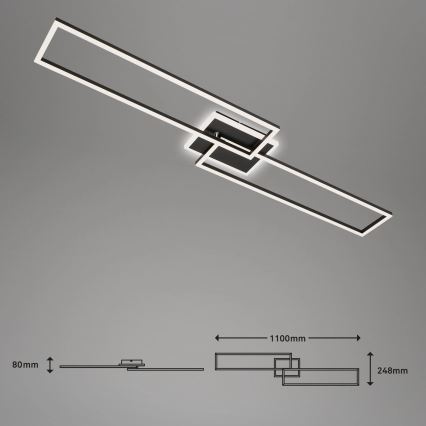 Brilo - LED prigušiva plafonska lampa FRAME 2xLED/20W/230V 2700-6500K + daljinski upravljač
