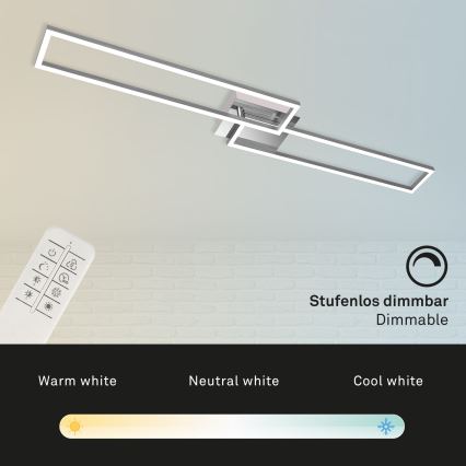 Brilo - LED prigušiva plafonska lampa FRAME 2xLED/20W/230V 2700-5000K + daljinski upravljač