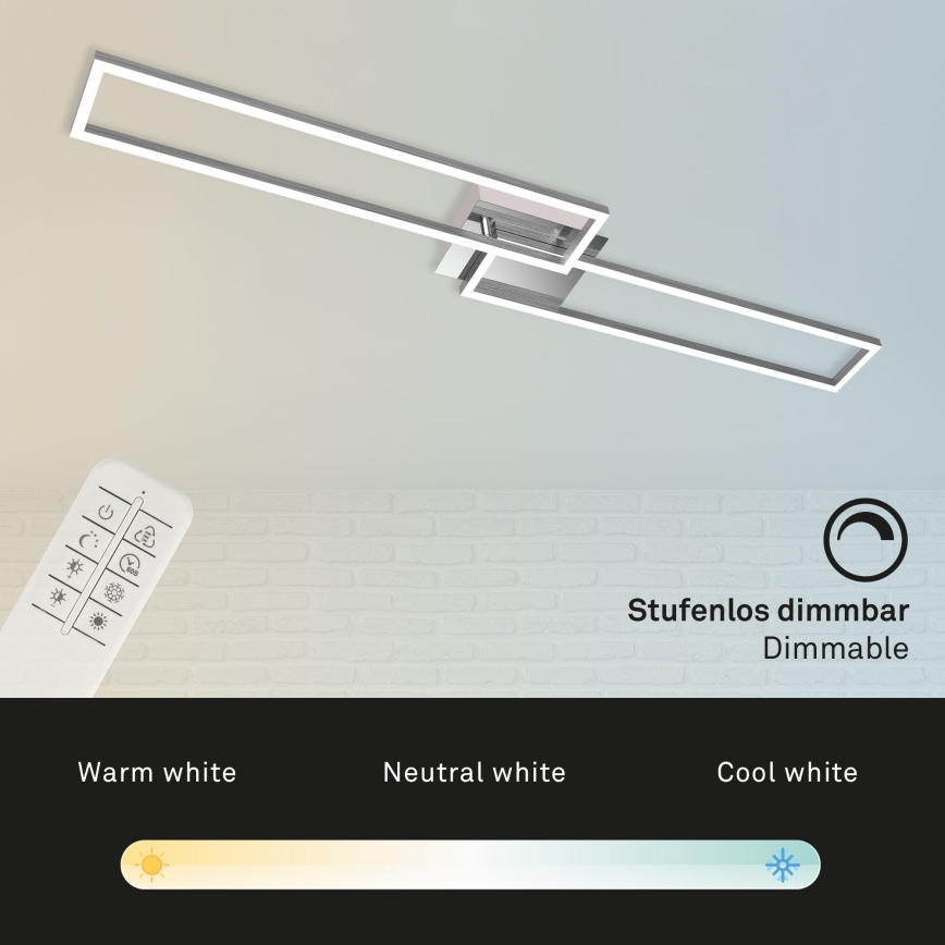 Brilo - LED prigušiva plafonska lampa FRAME 2xLED/20W/230V 2700-5000K + daljinski upravljač