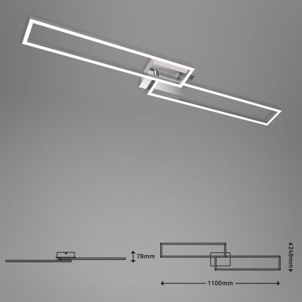 Brilo - LED prigušiva plafonska lampa FRAME 2xLED/20W/230V 2700-5000K + daljinski upravljač