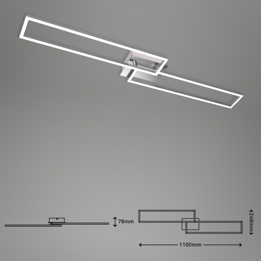 Brilo - LED prigušiva plafonska lampa FRAME 2xLED/20W/230V 2700-5000K + daljinski upravljač