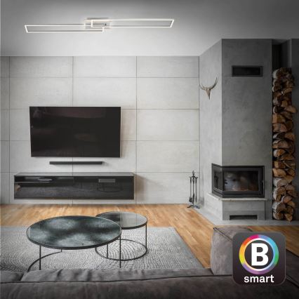 Brilo - LED prigušiva nadgradna plafonska lampa FRAME 2xLED/20W/230V 2700-6500K Wi-Fi Tuya + daljinski upravljač