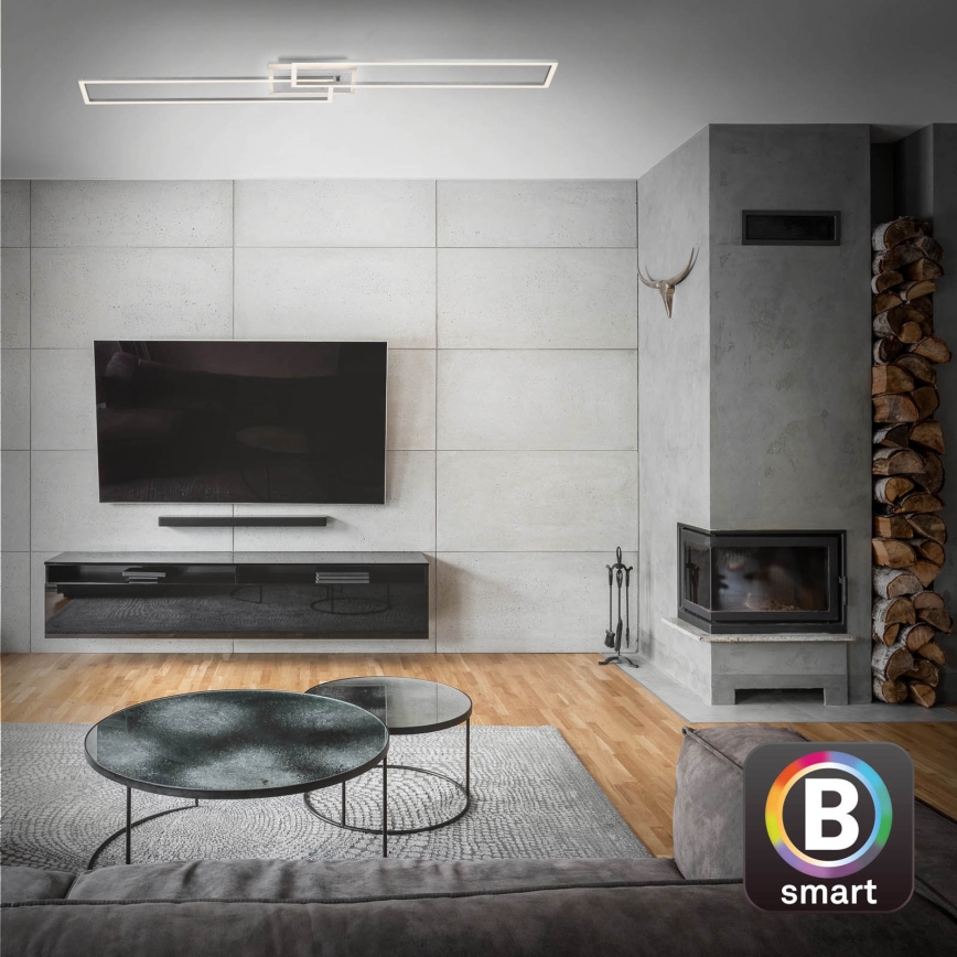 Brilo - LED prigušiva nadgradna plafonska lampa FRAME 2xLED/20W/230V 2700-6500K Wi-Fi Tuya + daljinski upravljač