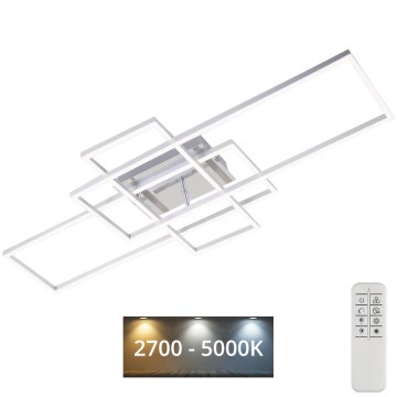 Brilo - LED prigušiva plafonska lampa FRAME LED/51W/230V 2700-5000K mat hrom + daljinski upravljač