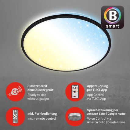 Brilo - LED Prigušiva plafonska svetiljka STARRY SKY LED/42W/230V 3000-6500K Wi-Fi Tuya + daljinski upravljač