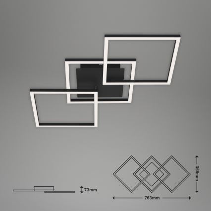 Brilo - LED prigušiva plafonska svetiljka FRAME LED/30W/230V