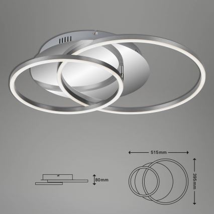 Brilo - LED prigušiva plafonska svetiljka FRAMES LED/14W/230V + LED/22W 3000K