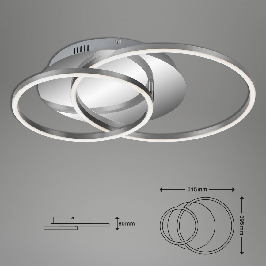 Brilo - LED prigušiva plafonska svetiljka FRAMES LED/14W/230V + LED/22W 3000K